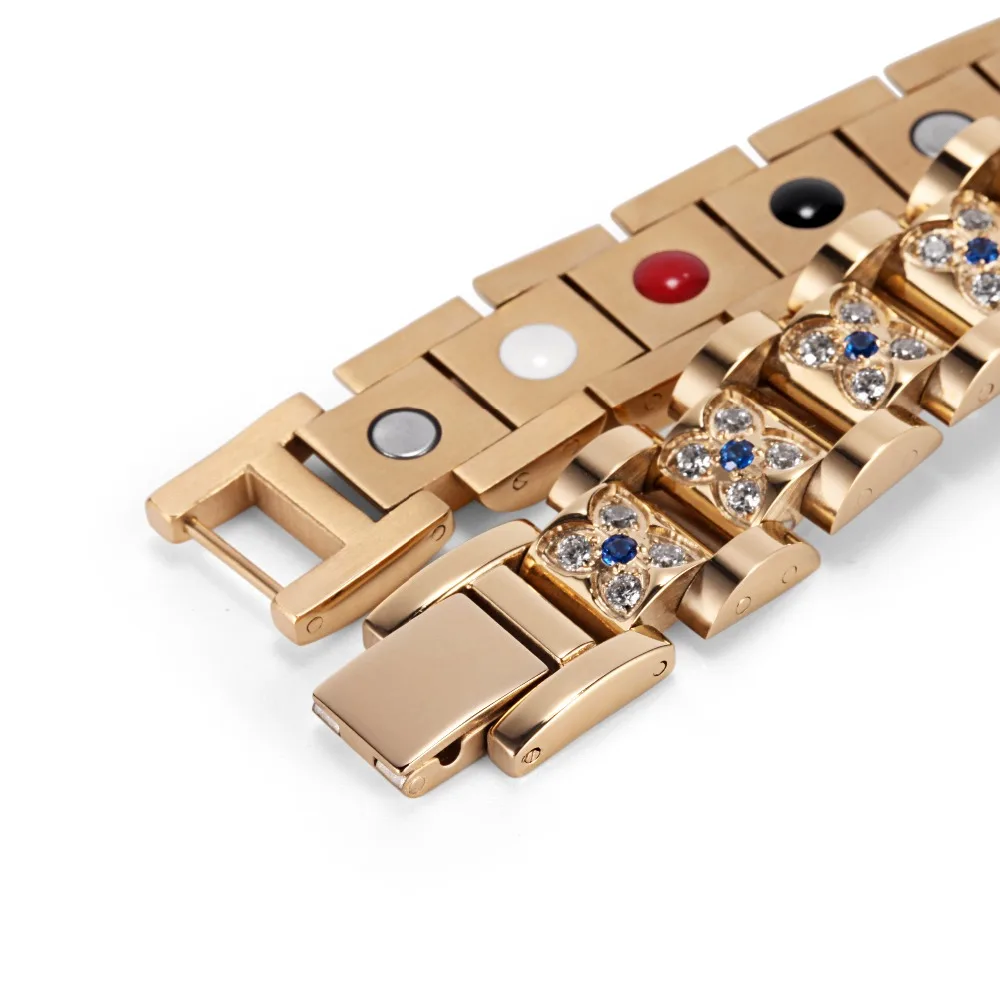 Женский магнитный браслет WelMag украшение из нержавеющей стали германиевое с