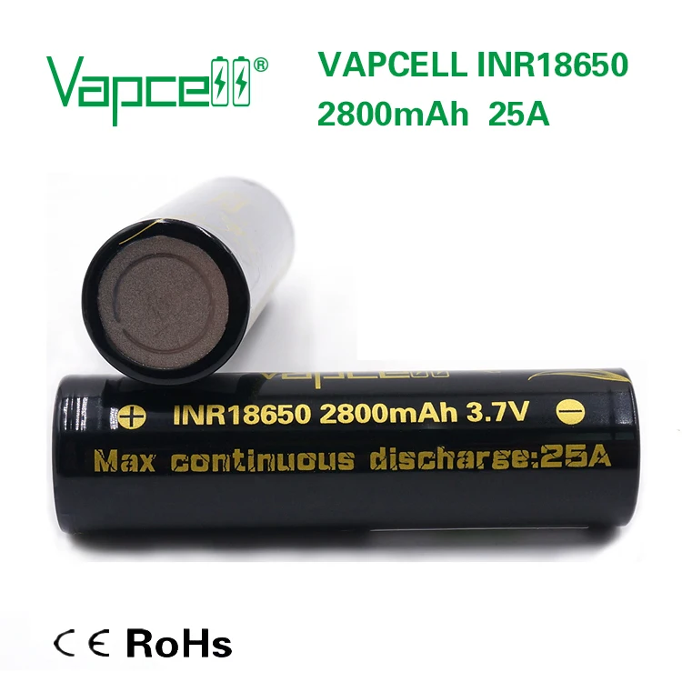 Перезаряжаемая литиевая батарея VAPCELL INR 18650 2800 мАч 25 А VTC5D 1 шт.|Перезаряжаемые