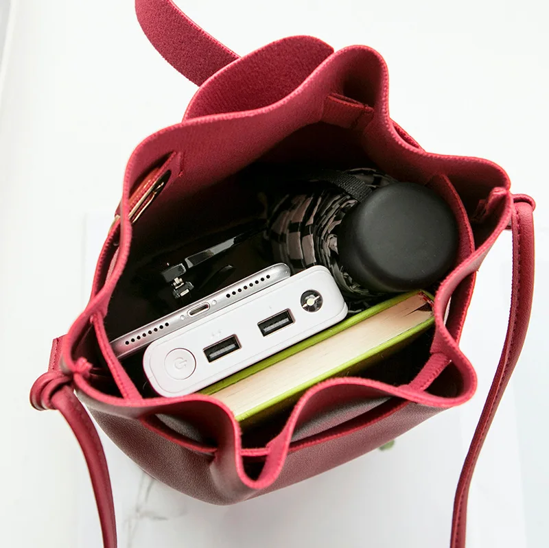 Женская мини сумка ведро на плечо женская 2019 Женский кошелек маленькая