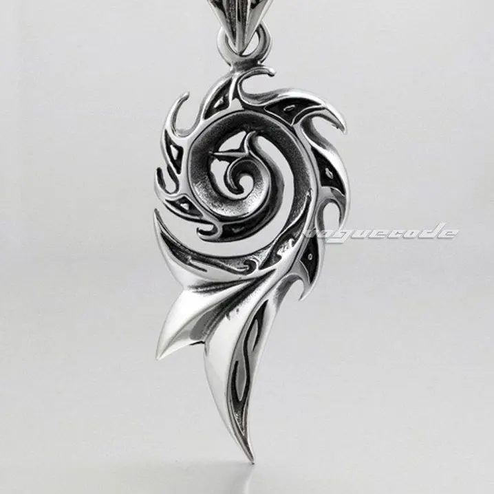 Подвеска серебряная Мужская модная однотонная Байкерская из нержавеющей стали