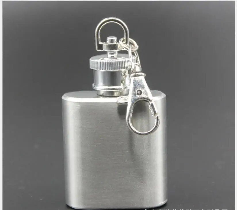 

by dhl 100pcs Outdoor Pocket 1oz Mini Stainless Steel Hip Flask With Keychain Alcohol Whiskey Liquor Flasks Drinkware