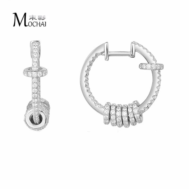 Модные серьги женские в виде Соединенных колец элегантные темпераментные модели