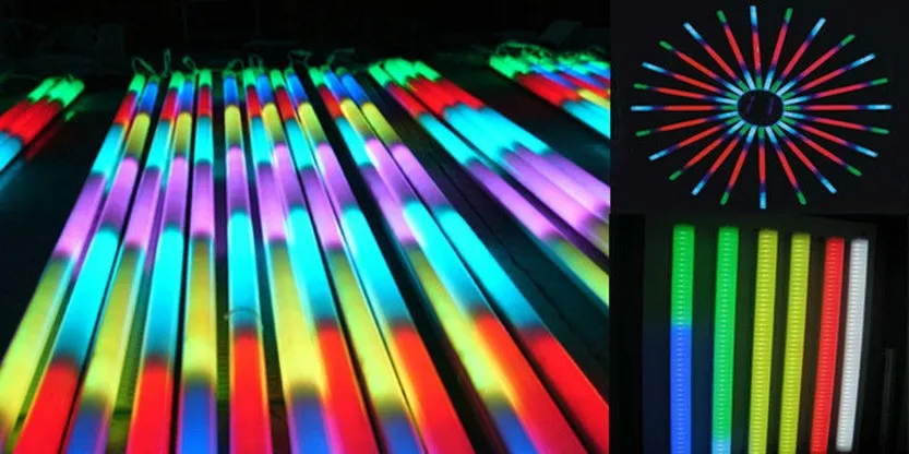 6 пикселей/м Светодиодная цифровая трубка RGB led перила-трубы 12 Вт/м украшение здания свет+ RGB цифровая трубка контроллер+ 2 шт. адаптер питания