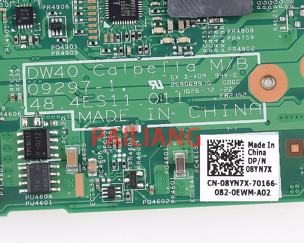 Ноутбук материнская плата для Dell Vostro 3400 V3400 PC материнская плата для ноутбука CN-08YN7X 08YN7X DW40 09297-1 48.4ES11.011 полный tesed DDR3