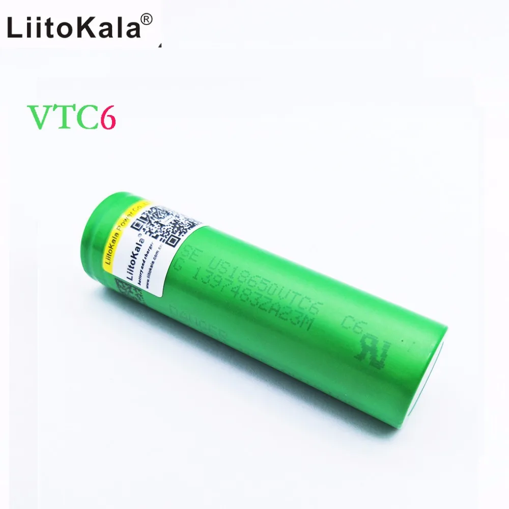 40 шт Liitokala VTC6 3,7 V 3000mAh литий-ионная аккумуляторная батарея 18650 US18650VTC6 30A игрушки фонарик инструменты