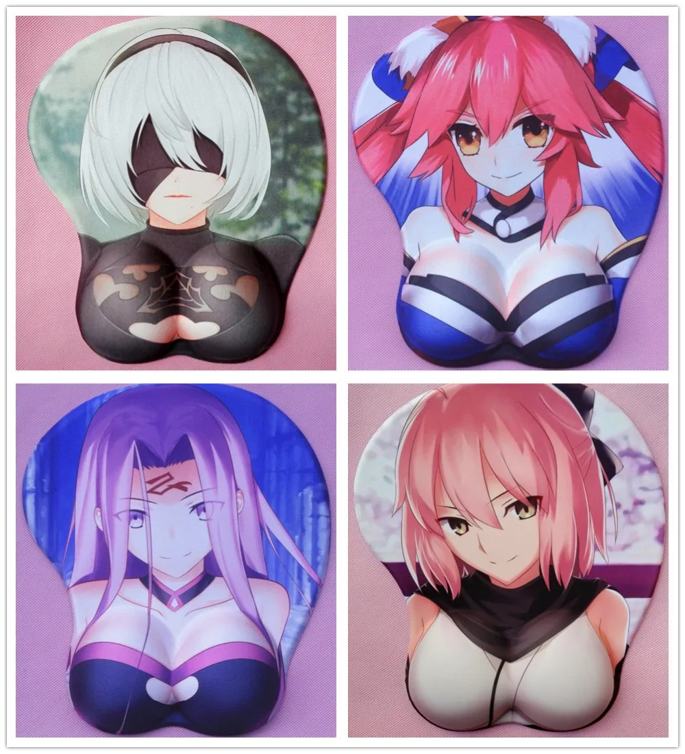 Новая версия японского аниме силиконовый 3d коврик для мыши лайкровая ткань