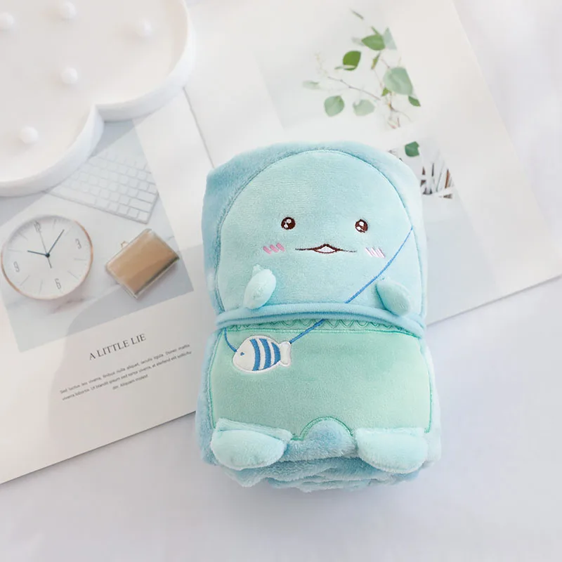Yeaknow sumikkourashi детское одеяло с мультяшным рисунком мягкий милый динозавр Пингвин