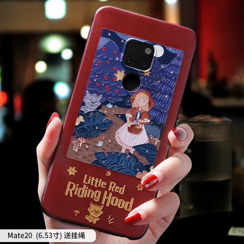 Маленький принц и Красная Шапочка Emboss чехол для huawei P30 PRO P20 PRO P10 плюс MATE 20 PRO MATE 20X крышка - Цвет: 14 MATE20