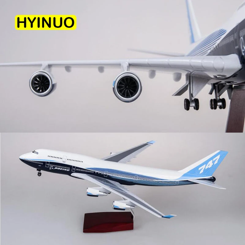 1/150 масштаб 47 см самолет Boeing B747 самолет Международная авиакомпания Модель W светильник и колесо литье под давлением пластиковая Смола самолет