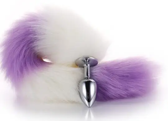Лисий хвост анальный плагин с Большой Настоящее Кристалл Fox хвосты Металл