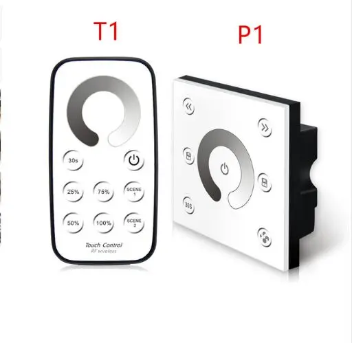 For single color led strip light tape DC12V - 24V P1 Brightness LED Dimmer Smart Touch Panel T1 RF Remote Wireless Controller | Лампы и