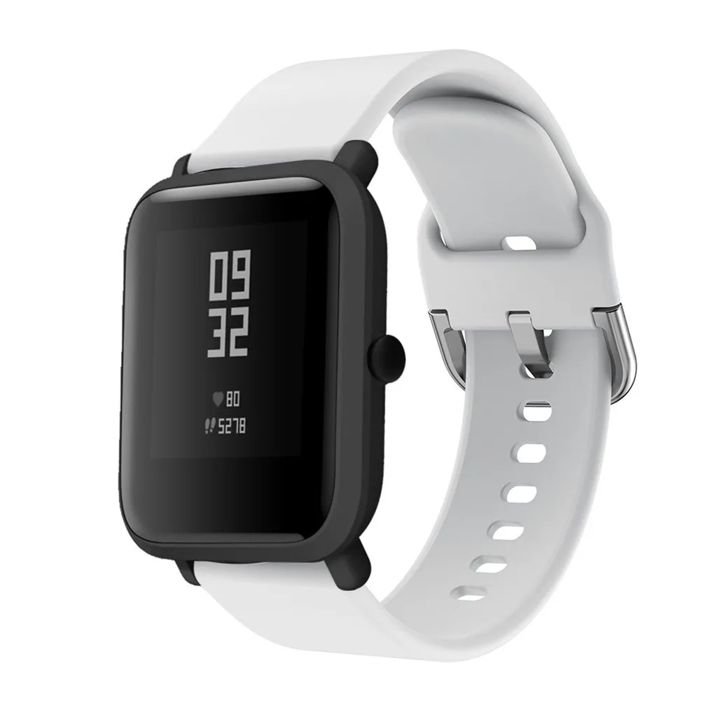 Ремешок силиконовый для наручных часов Xiaomi Huami Amazfit Bip сменный модный спортивный