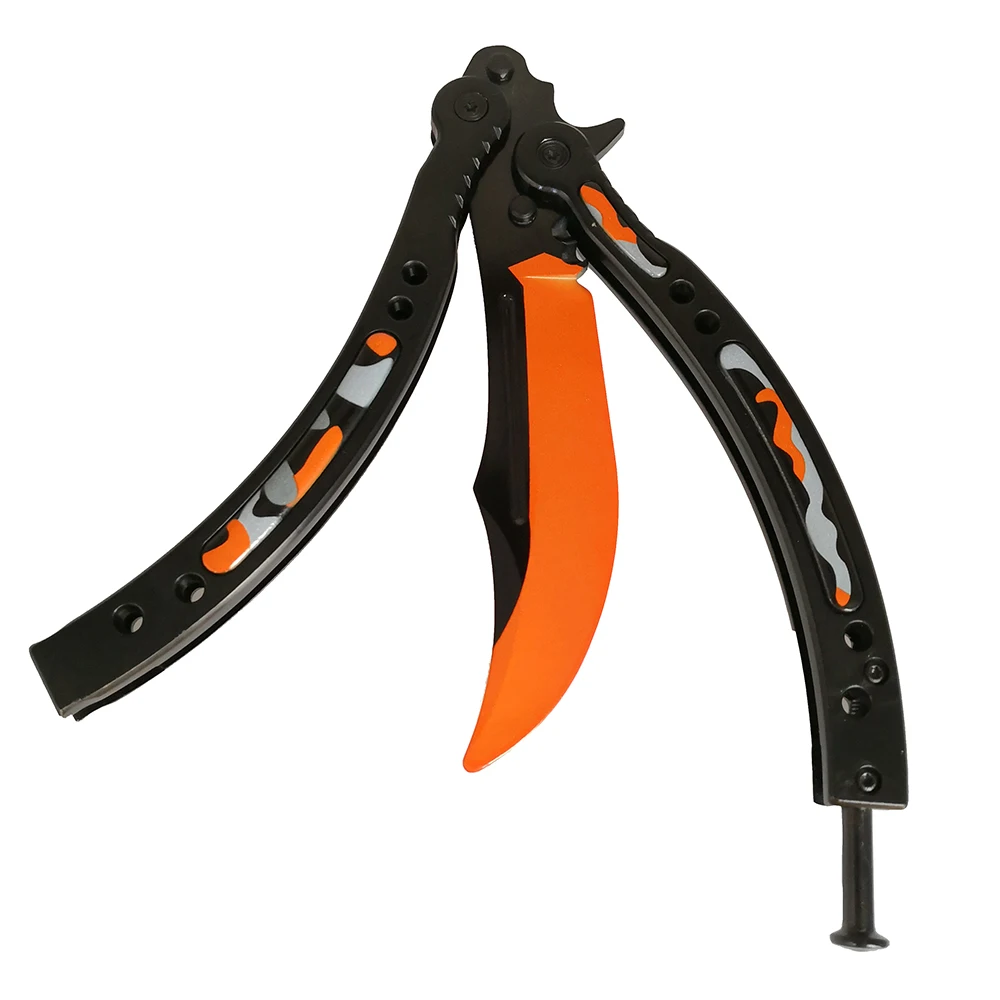 CS GO бабочка в ноже бабочка тренировочный нож из нержавеющей стали Karambit складной нож Лезвие подарок+ отвертка много стилей