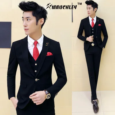 Комплект из 3 предметов (пиджак + жилет штаны) костюмы для выпускного вечера