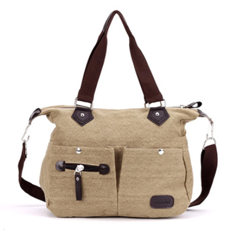 Женская холщовая летняя сумка с несколькими карманами новая модная многослойная