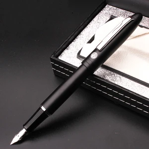 Ручка перьевая черная матовая, с иридиевым наконечником, 932