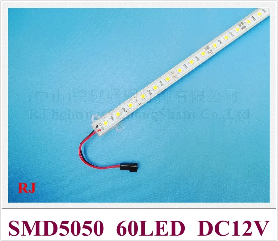 Светодиодная жесткая полоса 5050 лампа для шкафа 100 см 60 LED SMD5050 DC12V U форма стиль