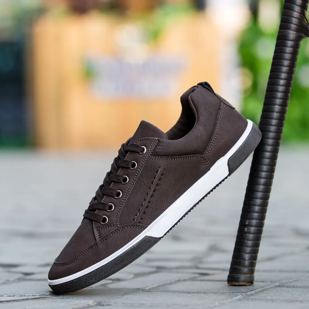 Hot sales Classtic men's low band shoes retro-style Adult Casual sanded Pu leather boat | Обувь