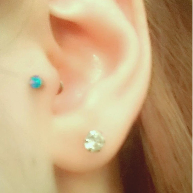 3 шт. (3 мм/4 мм/5 мм)/партия губная серьга с опалом для губ гвоздик пирсинг Монро 1 2