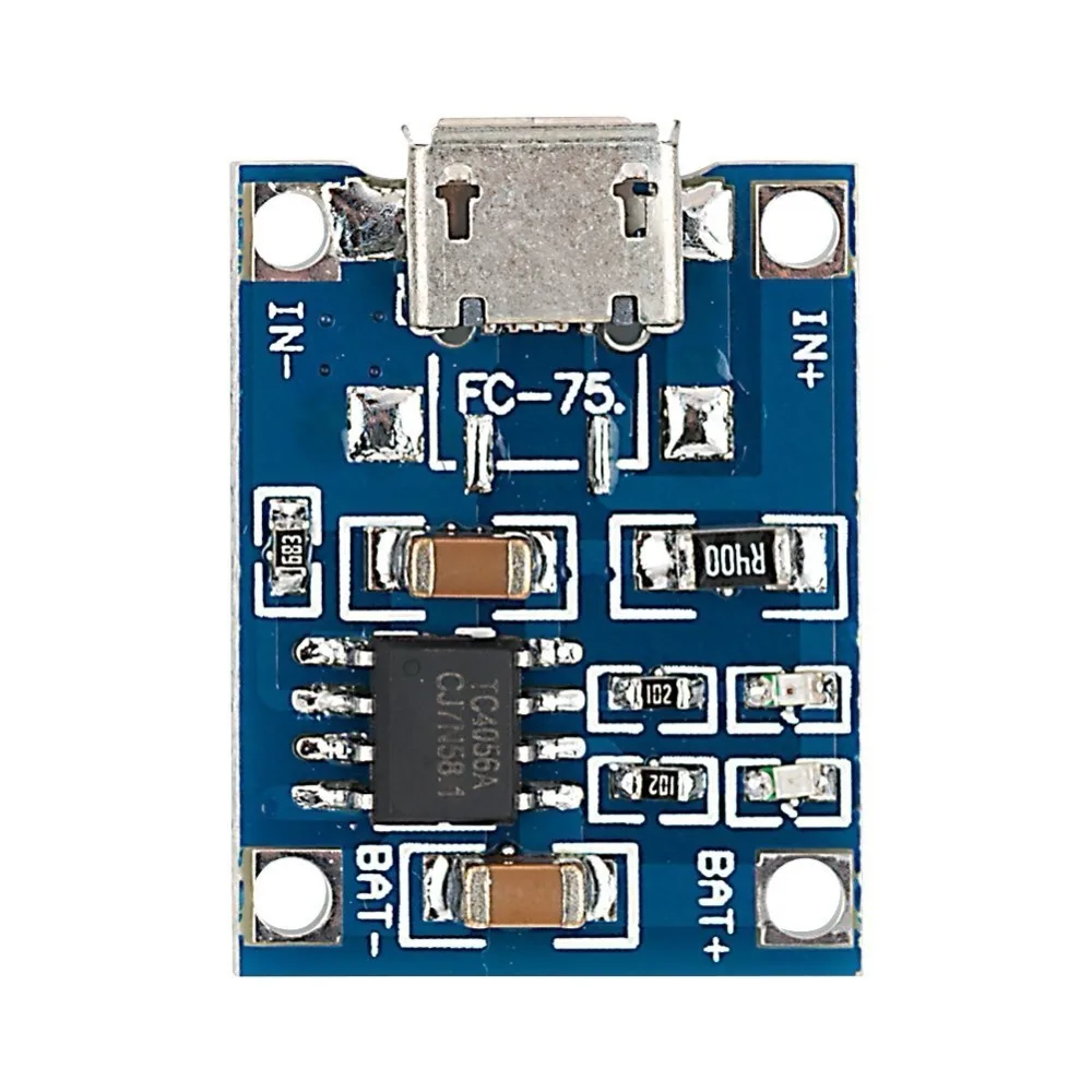 Aokin TP4056 5V TENSTAR ROBOT 1A Micro USB 18650 литиевая батарея зарядное устройство Модуль + защита