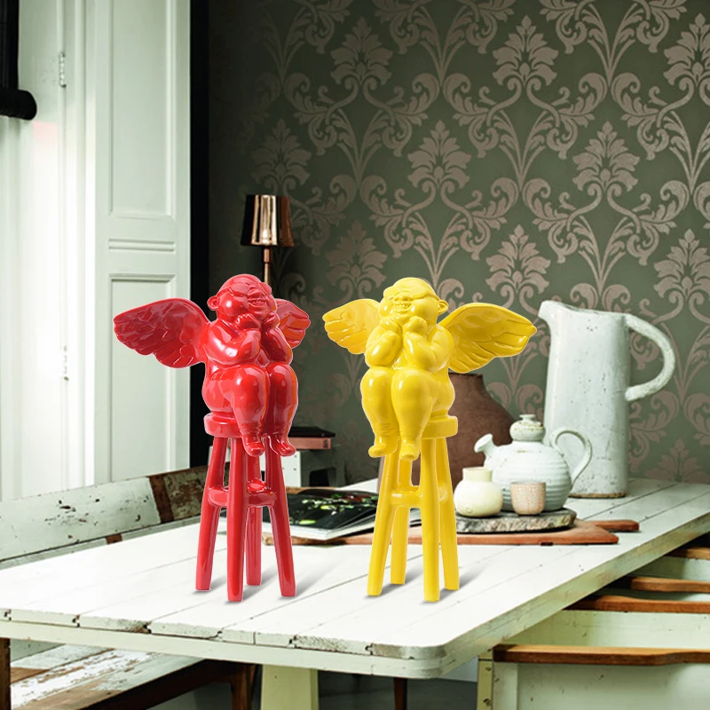 Статуэтки ангела украшения для дома офиса стильной гостиной комнаты учебы стола