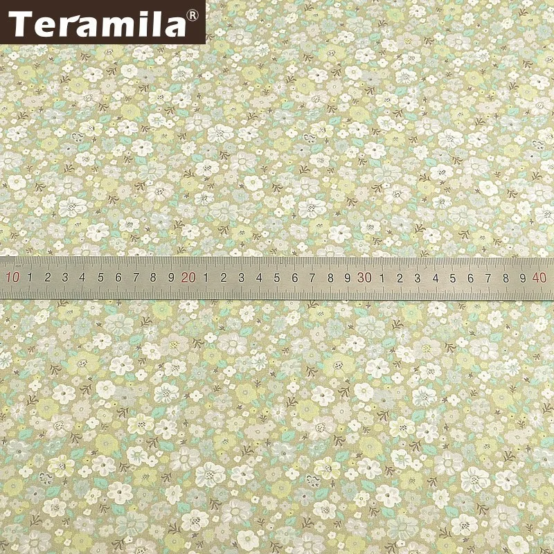 Teramila хлопок саржевая ткань метр Algodon Flroal Дизайн тела DIY шитье платье одежда лоскутное одеяло Beedsheet шторы