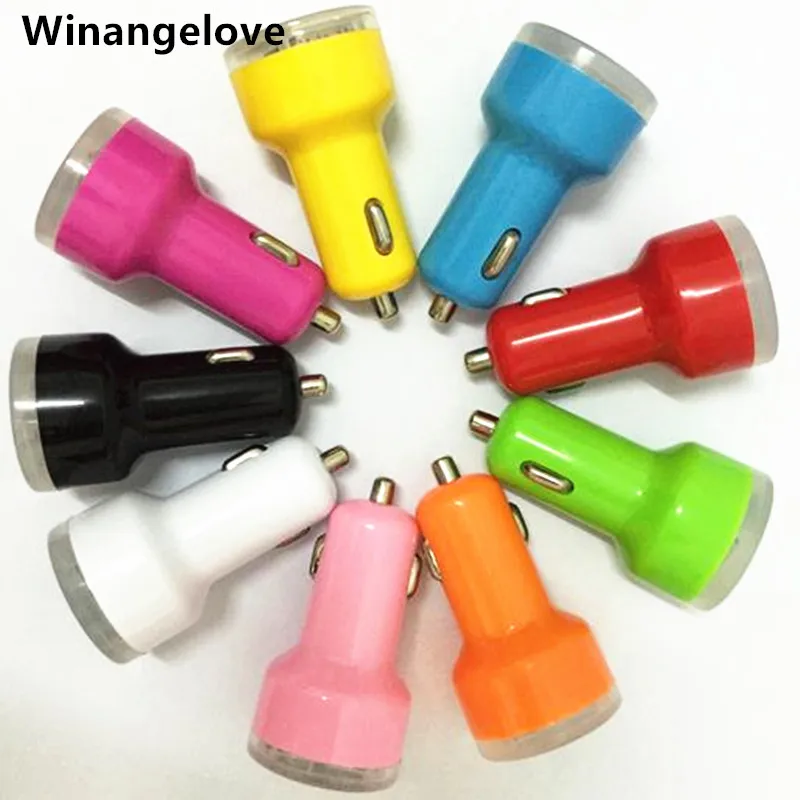 

Winangelove 1000pcs/lot Best quality 2.1A &1.0A Dual USB Port Car Charger Adapter for iphone 7 6 5 5S For Samsung s7 s6 S4 S5