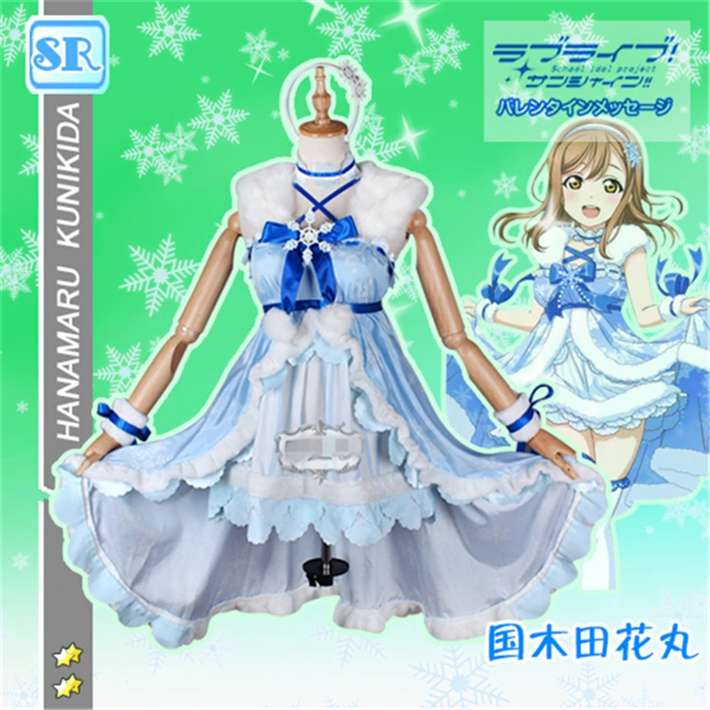 

Японское аниме Aqours love live Kunikida Hanamaru, костюм для косплея на Хэллоуин, платье для игры в снег + Бесплатная доставка A