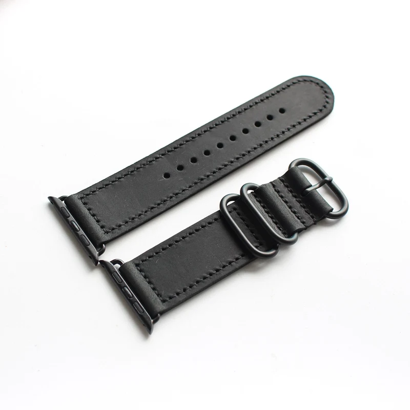 38 40 42 44 мм коричневый черный зеленый хаки сменные часы подходят для iwatch Apple Watch из