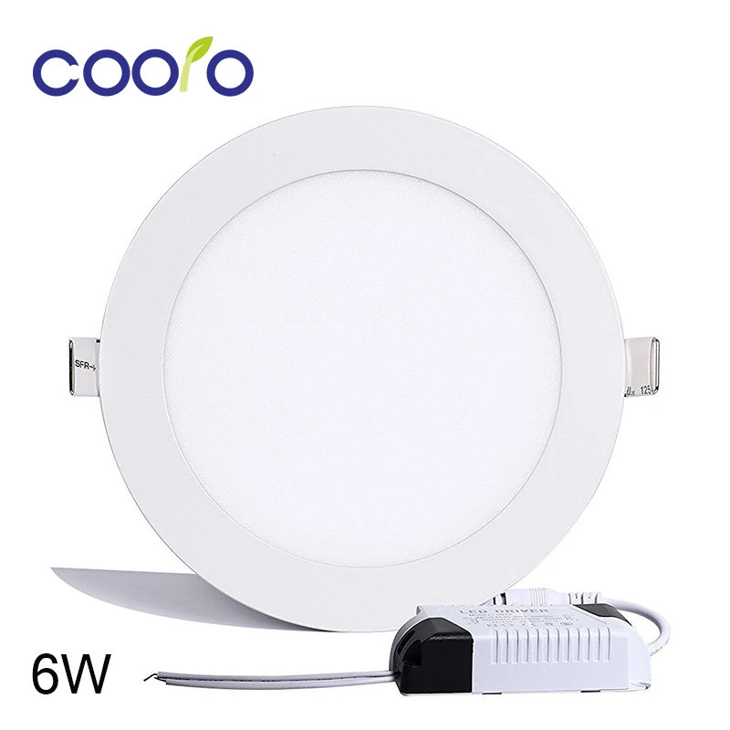AC110/220 V Светодиодная панель 6W светодиодный потолочный светильник круглый ультра