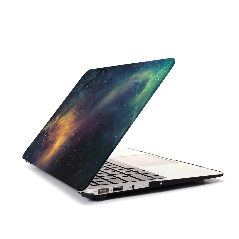Тонкий жесткий ПВХ чехол для Macbook Pro 13 15 Retina A1502 A1398 мраморный Радужный матовый