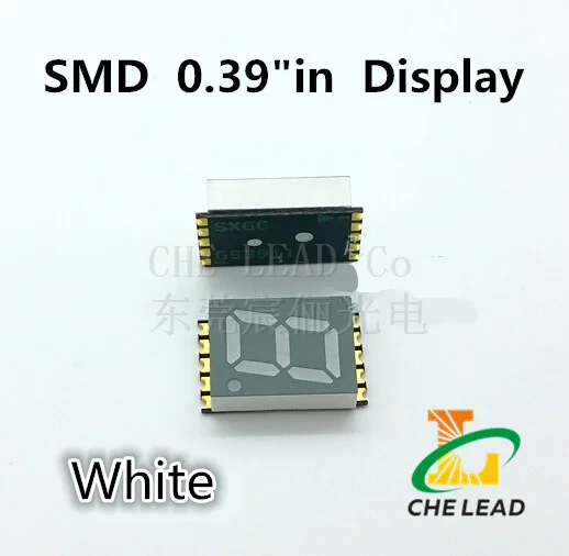 Белый светодиодный дисплей Nixie 0 39 дюйма 7-сегментный 1-битный SMD цифровой