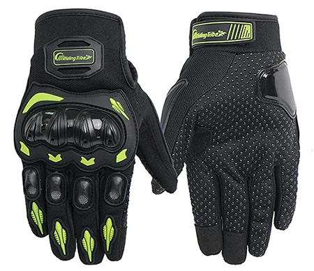 Носимые защитные перчатки для езды на мотоцикле, дышащие перчатки для работы на ощупь, черные, зеленые, красные, розовые, для женщин, мужчин, женщин, унисекс - Цвет: Green