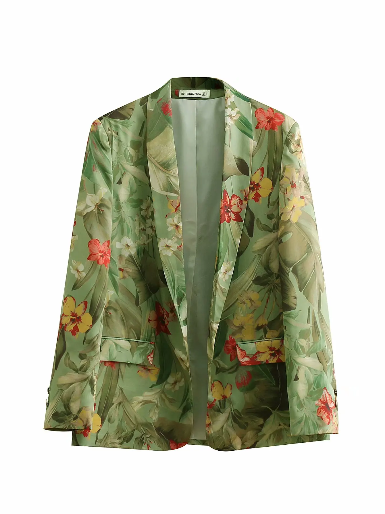 

Women's suit new style wind leaf print floral print kimono suit nine pants two sets of retro spring and autumn commuter suit