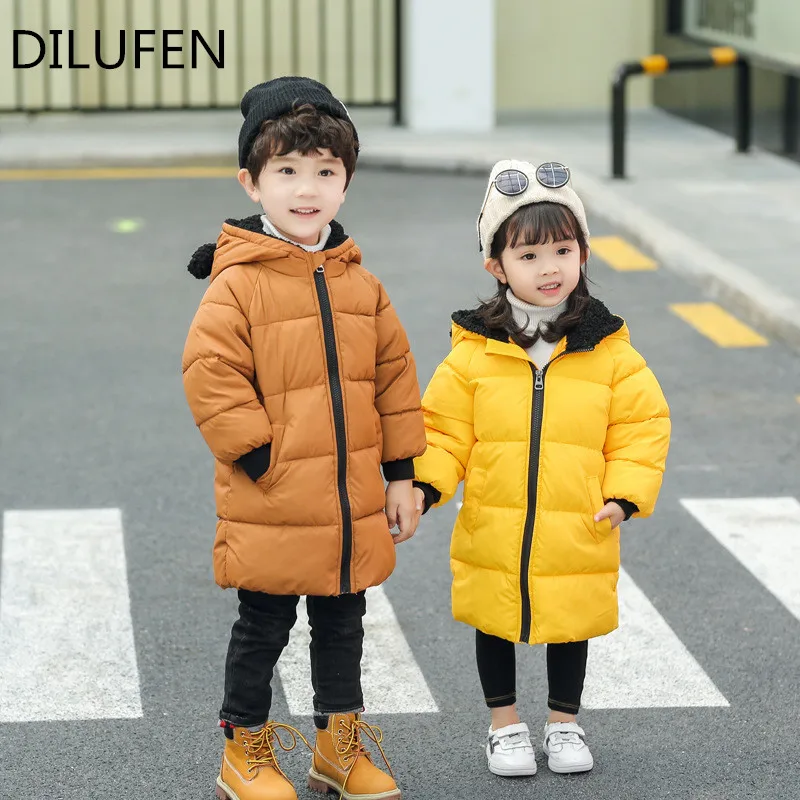 Куртки для мальчиков и девочек детское осенне-зимнее пальто детская одежда
