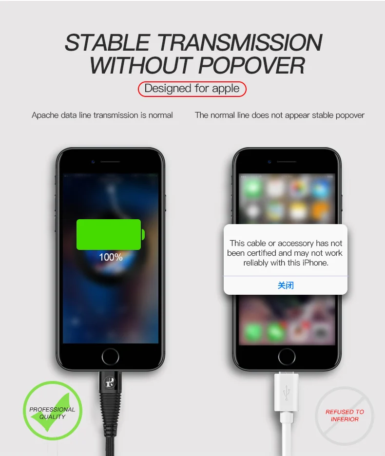IPAKY USB Cable for iPhone x Charger Charging Cable for iPhone 8 7 6 6s plus USB Data Cable Phone Cord Adapter