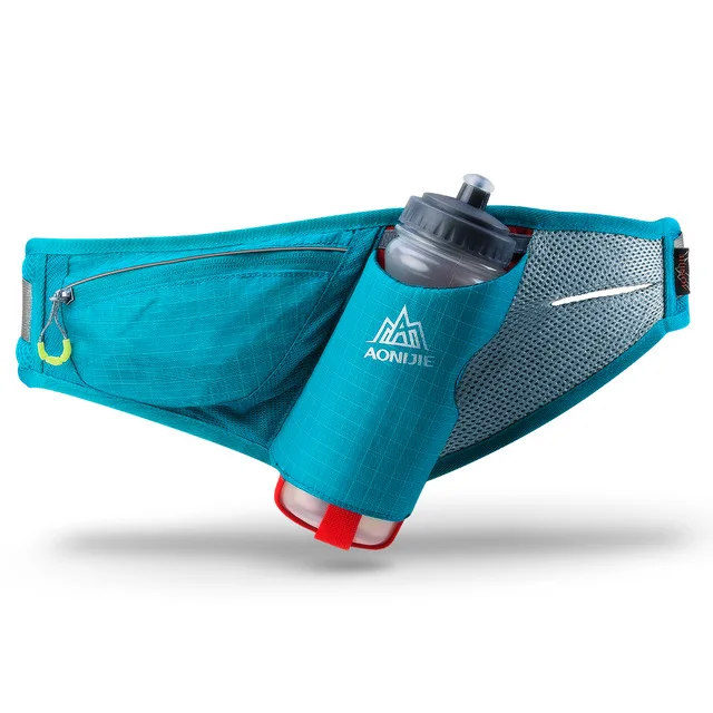Blue With Bottle Водонепроницаемая Спортивная Сумка беговая поясная сумка марафон Беговая переносная велосипедная сумка наружная телефонная упаковка поясные сумки бутылка для воды - Цвет: Blue With Bottle