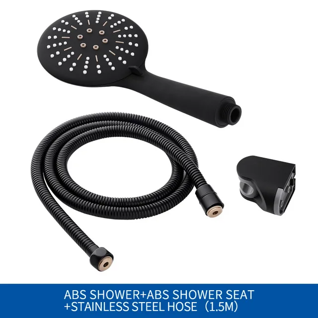 Showerheadse Черная насадка для душа, 3 функции, ручной для экономии воды, душ Grohe, дождевая насадка для душа, набор для ванной комнаты, Doucha Chuveiro Rocas - Цвет: Showerheadse