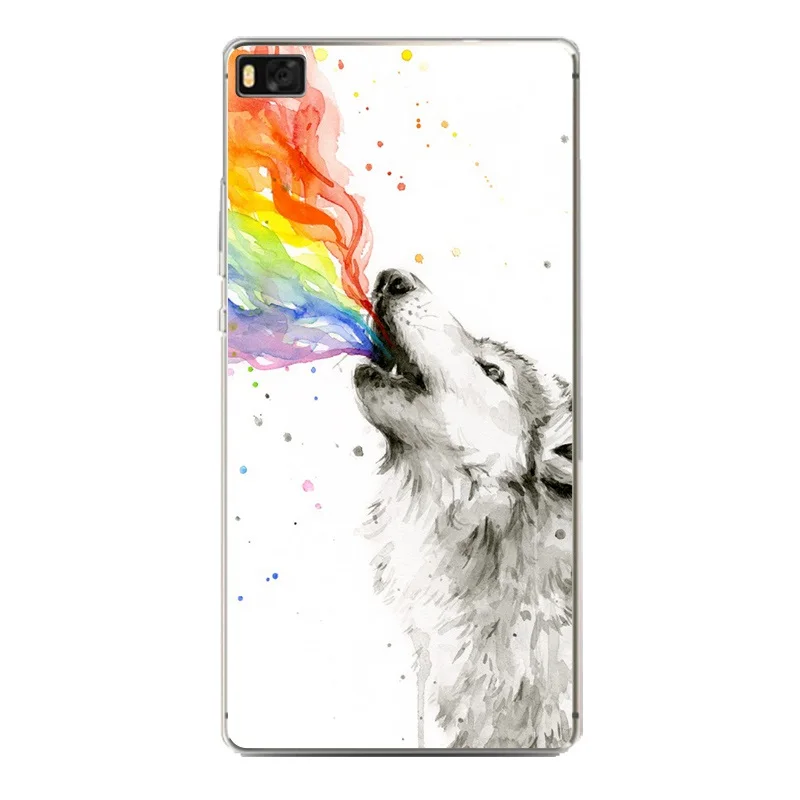 Lotus Soft Clear TPU Phone Case For huawei P10plus P8 P9lite honor 3c 4c 6a 7 8 9 5c Deer Printed Fundas Bag Cover Free Shipping | Мобильные