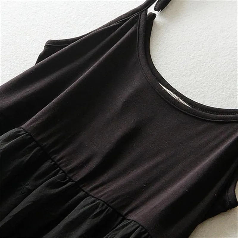 Женское Сетчатое платье на тонких бретельках базовое с кружевной вышивкой весну