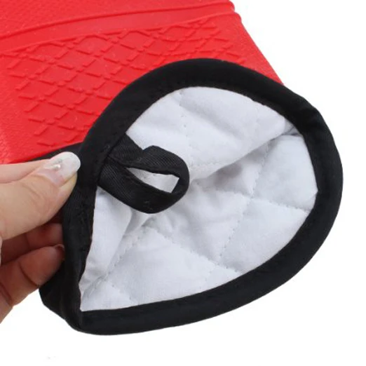 Хит продаж 2 шт. красная силиконовая кухонная перчатка для печи Potholder с очень