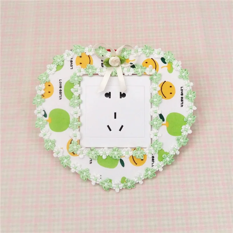 Лидер продаж 2 шт. Ткань Красочные цветы Кружево переключатель Наклейки дома