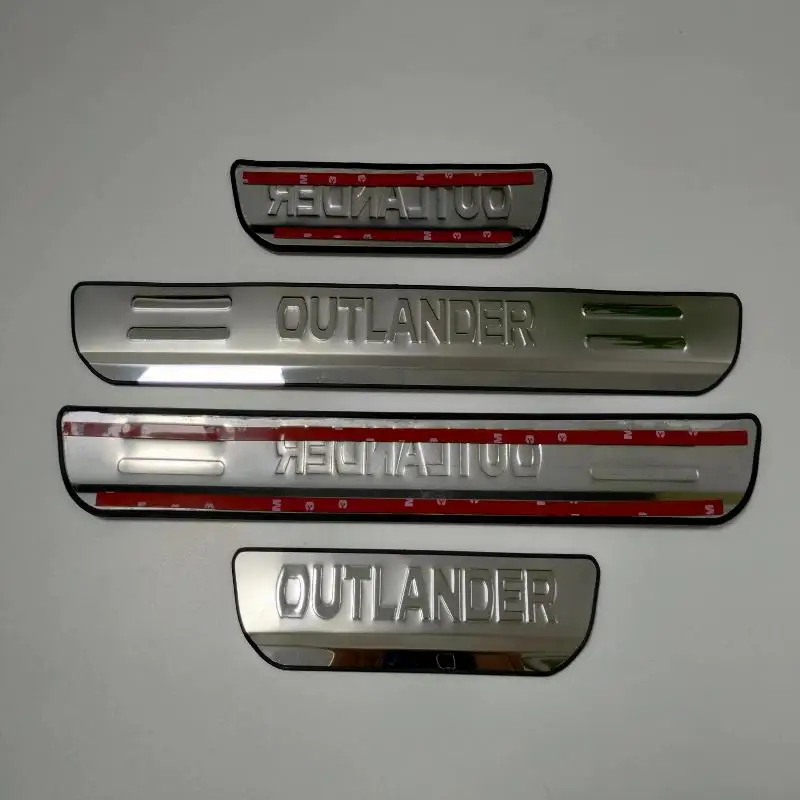Car Styling Sticker For Mitsubishi outlander Accessories 2013 Stainless Steel Door Sill Scuff Plate Guard Protector 2016 | Автомобили и
