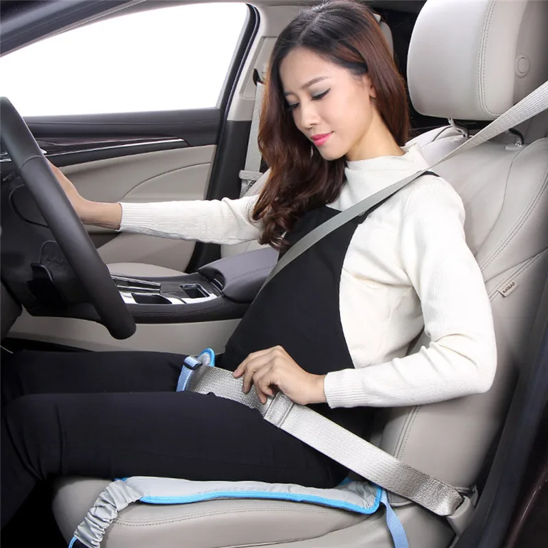 Sky blue Автомобильный ремень безопасности для беременных женщин, для вождения, с подушкой, наплечный коврик, автомобильный мягкий ремень, защитный чехол для беременных - Название цвета: Sky blue