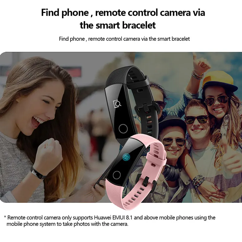 Оригинальный Смарт браслет Honor Band 4 сенсорный экран 0 95 дюйма фитнес трекер