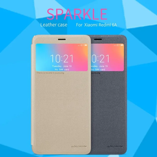 Кожаный чехол NILLKIN для Xiaomi Redmi 4 Pro redmi 6a блестящий книжка из искусственной кожи note 6