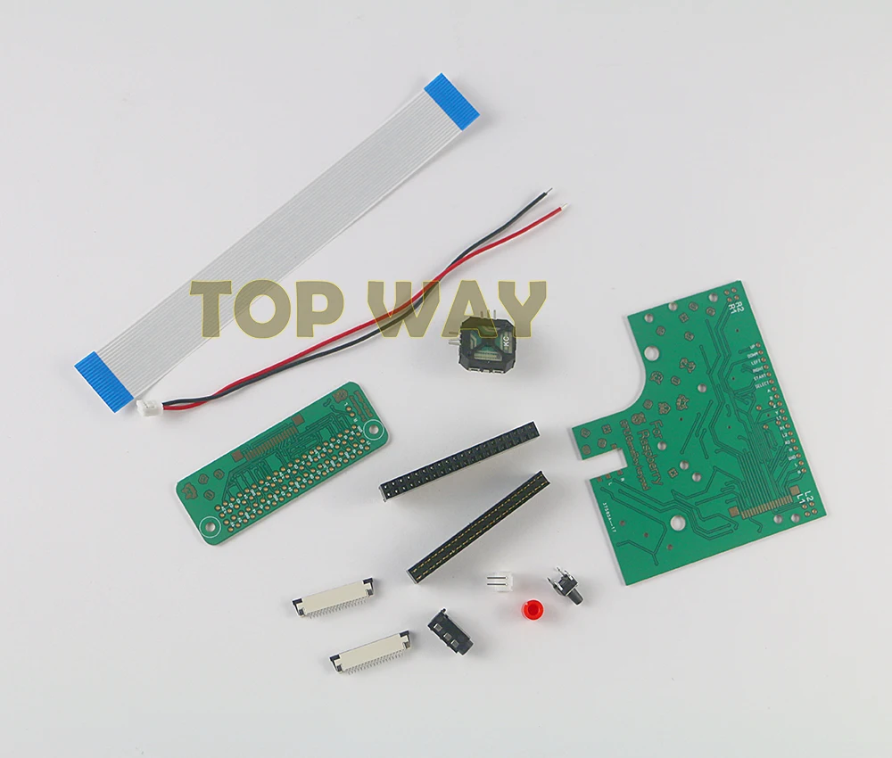 10sets/lot For Game Boy Zero (DMG-01) 6 Buttons PCB Board & Switch & Connector Kit For Raspberry Pi GBZ
