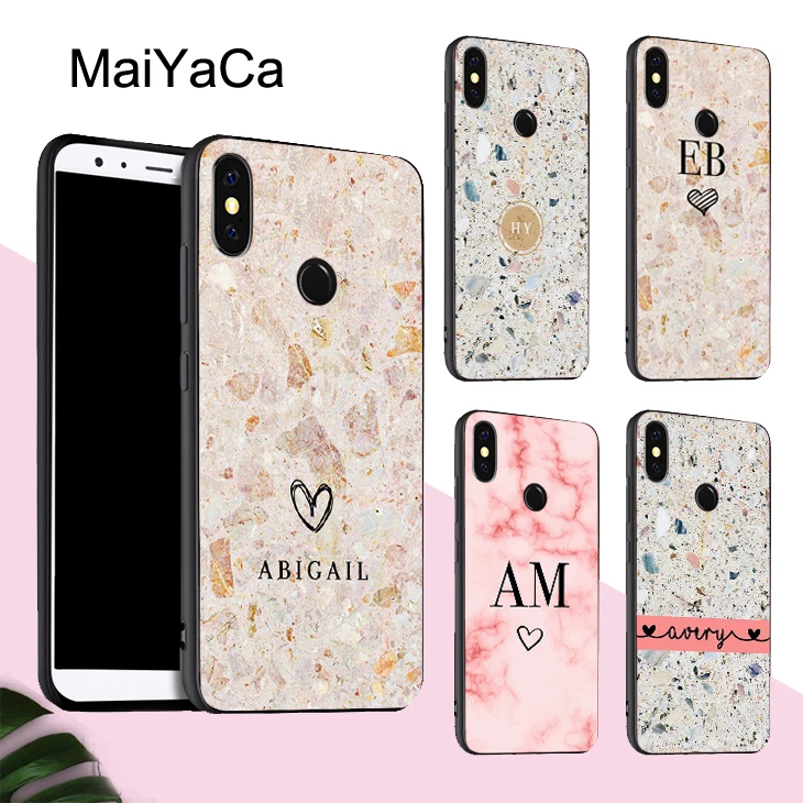 Чехол MaiYaCa с мраморным именем для POCO X3 F2 Pro Red mi Note 8 8T 7 9 9S 9A 9C Mi 10 Lite A3|Бамперы| |