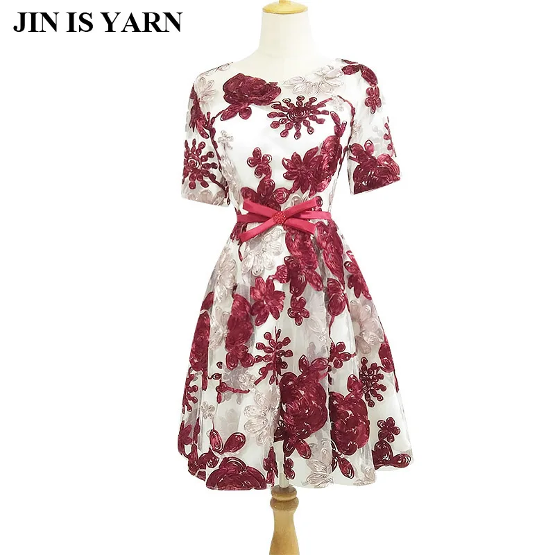 2017 новое высококачественное летнее кружевное платье с короткими рукавами