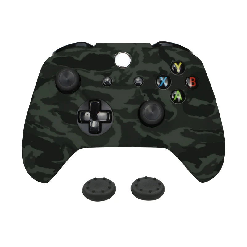 Силиконовый защитный чехол для XBox One тонкий контроллер протектор камуфляж защитный чехол для джойстика с 2 бесплатными крышками